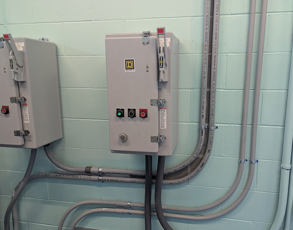 utility room at pool